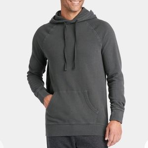 Men's Hooded Garment Dyed Sweatshirts- Goodfellow & Co- Gray-  Large